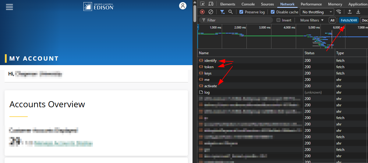 DevTools Output